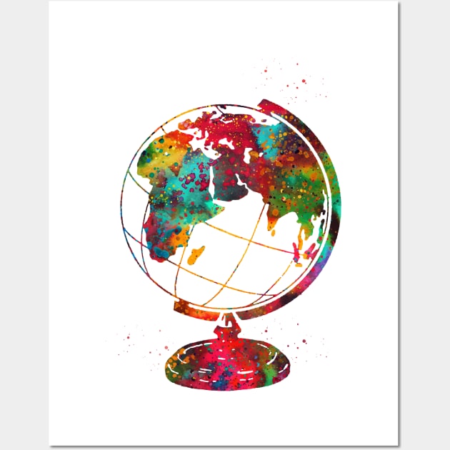 Vintage Globe Earth Wall Art by erzebeth